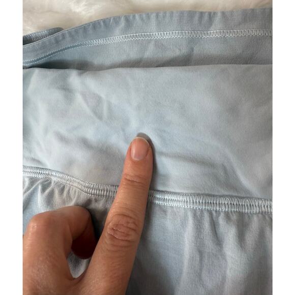 Lululemon Pace Rival Running Tennis Skirt Skort Pleat Light Powder Linen Blue 6 - Picture 10 of 12